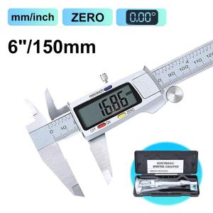 6" 150mm Stainless Steel Electronic Digital Vernier Caliper Micrometer Gauge LCD