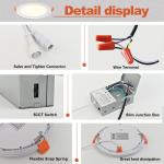 12 Pack 6 Inch 13W 5CCT Ultra-Thin LED Recessed Ceiling Light with Junction Box