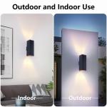 2 Pack 18" Wall Lamp Up Down Light Outdoor Sconce Waterproof Exterior Fixture UL