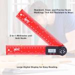 Digital Angle Finder Protractor, 7" / 200 mm Angle Measuring Tool with LCD Display, Angle Finder Ruler for Woodworking, Carpenter, Construction & DIY Projects