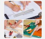 3Pcs Stainless Steel Ruler Set 6 8 12 Inch Metal Ruler with Inch and Metric New