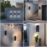 2 Pack 18" Wall Lamp Up Down Light Outdoor Sconce Waterproof Exterior Fixture UL