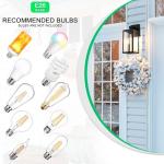 MAXvolador Outdoor Wall Lantern, Exterior Waterproof Wall Sconce Light Fixture, Black Anti-Rust Mount Light with Clear Glass, E26 Base Wall Lamp