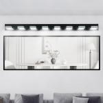 63 Inch 8 Lights LED Vanity Light Sconce Bathroom Mirror Black Wall Lamp Fixture