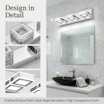 20'' Vanity Light 3 Lights Dimmable LED Bathroom Over Mirror Wall Fixture Chrome