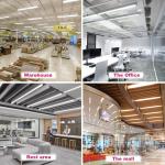 12 Pack 4FT 60W LED Linkable Shop Ceiling Light Super Bright Daylight 6000K