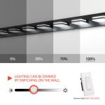 63 Inch 8 Lights LED Vanity Light Sconce Bathroom Mirror Black Wall Lamp Fixture