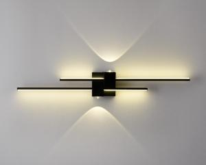 Black Wall Sconces LED Bathroom Vanity Linear Wall Lamp 4000K Neutral Light