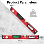 24-Inch Digital Magnetic Level- IP54 Dust and Waterproof Electronic Smart Tool