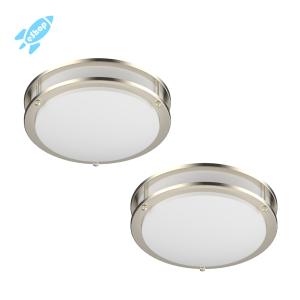 LED Ceiling Flush Mount Ceiling Light Brushed Nickel 2-PACK 10''/12"/14"