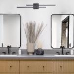 Black Wall Sconces LED Bathroom Vanity Linear Wall Lamp 4000K Neutral Light