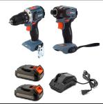 Senix 20V Brushless 1/2 " Drill/Driver &1/4"Impact Driver Combo Kit, 2 Batteries