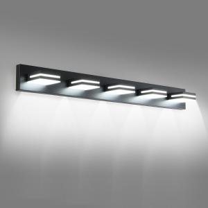 40 Inch 5 Lights LED Black Modern Vanity Light Bathroom Mirror Wall Lamp Fixture