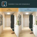 LED Ceiling Lights Flush Mount 10" Brushed Nickel 1200 Lumens Bright Adjustable