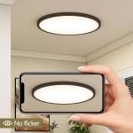 4 Pack 16 Inch 5CCT LED Ceiling Light Flush Mount Dimmable Fixture Black 3520LM
