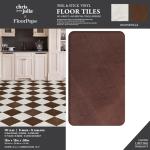 FloorPops x Chris Loves Julia Bonneville Oxblood Peel and Stick Floor Tiles, FP6333