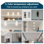 12 Pack 6 Inch 5CCT Recessed Dimmable LED Ceiling Panel Light with Junction Box