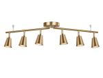 CRAFTRONOS 6 Light Track Lighting Kit, Matte Brass Finish Foldable and Adjustable with Modern Ceiling Spotlight for Kitchen,Living,Bed Room Home Improvement