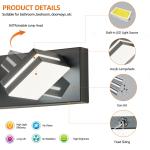 40 Inch 5 Lights LED Black Modern Vanity Light Bathroom Mirror Wall Lamp Fixture