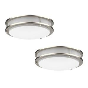 2-PACK LED Flush Mount Dimmable Ceiling Light 4000K Daylight 10"/12"/14