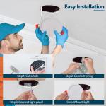 12 Pack 6 Inch 5CCT Recessed Dimmable LED Ceiling Panel Light with Junction Box