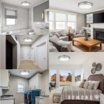 LED Ceiling Flush Mount Ceiling Light Brushed Nickel 2-PACK 10''/12"/14"