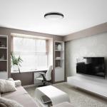 LED Flush Mount Ceiling Light 10 in. Matte Black Round Dimmable 4000K Daylight
