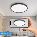 6 Pack 12 Inch 5CCT LED Ceiling Light Flush Mount Dimmable Fixture Black 2880LM