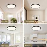 4 Pack 16 Inch 5CCT LED Ceiling Light Flush Mount Dimmable Fixture Black 3520LM