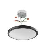 LED Flush Mount Ceiling Light 10 in. Matte Black Round Dimmable 4000K Daylight