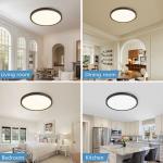 6 Pack 12 Inch 5CCT LED Ceiling Light Flush Mount Dimmable Fixture Black 2880LM
