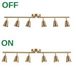 CRAFTRONOS 6 Light Track Lighting Kit, Matte Brass Finish Foldable and Adjustable with Modern Ceiling Spotlight for Kitchen,Living,Bed Room Home Improvement