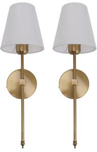 Wall Sconces Sets of 2 Hardwired Bathroom Vanity Light Fixture with White...