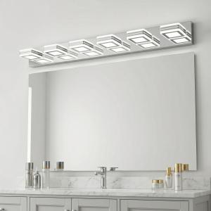 39'' Vanity Light 6 Lights Dimmable LED Bathroom Over Mirror Wall Fixture Chrome