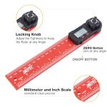 Digital Angle Finder Protractor, 7" / 200 mm Angle Measuring Tool with LCD Display, Angle Finder Ruler for Woodworking, Carpenter, Construction & DIY Projects
