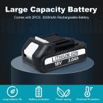 Cordless Electric Impact Wrench Gun 1/2'' High Power Driver w/ 2 Li-ion Battery