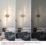 Dimmable Black LED Bathroom Light with Remote Control, 39.17 Inch Sconce