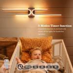 Dimmable Black LED Bathroom Light with Remote Control, 39.17 Inch Sconce