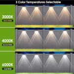 Solar Fence Lights Outdoor - 2700/4000/6000K 3 Mode, 8 Pack Solar Fence Lights Outdoor Waterproof LED, Fence Light Solar Powered for Outside, Backyard, Railing, Step, Patio,Wall and Home Improvement