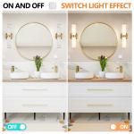 2 Pack Modern Gold indoor LED Wall Light Resin Imitation Marble Texture Sconce