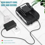 Cordless Electric Impact Wrench Gun 1/2'' High Power Driver w/ 2 Li-ion Battery