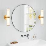2 Pack Modern Gold indoor LED Wall Light Resin Imitation Marble Texture Sconce