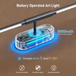 Wireless Picture Light for Wall: 24" Rechargeable Art Light with Remote & Timer,