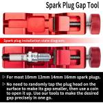 Spark Plug Gap Tool & 32 Blades Metric Feeler Gauge Gap Filler Measuring Tools