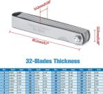 Spark Plug Gap Tool & 32 Blades Metric Feeler Gauge Gap Filler Measuring Tools