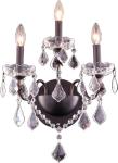 Crystal Wall Sconce Light Fixture Dark Bronze Dining Living Room or Bathroom 17"