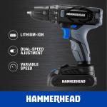 New Hammerhead 20V Cordless Drill Kit Drill & Impact Driver Battery & Charger