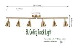 CRAFTRONOS 6 Light Track Lighting Kit, Matte Brass Finish Foldable and Adjustable with Modern Ceiling Spotlight for Kitchen,Living,Bed Room Home Improvement