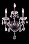 Crystal Wall Sconce Light Fixture Dark Bronze Dining Living Room or Bathroom 17"