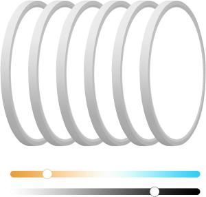 6 Pack 12 Inch 5CCT White LED Ceiling Light Flush Mount Dimmable Fixture 2880LM